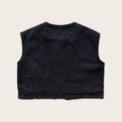 Black Denim Gilet Vest