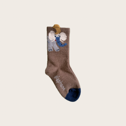 elephant illustration cosy children’s sock – Village concept store