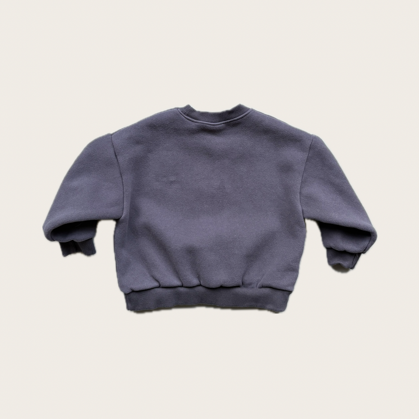 back of childrens charcoal 'MILK' sweatshirt with elasticated cuffs - Village Concept Store