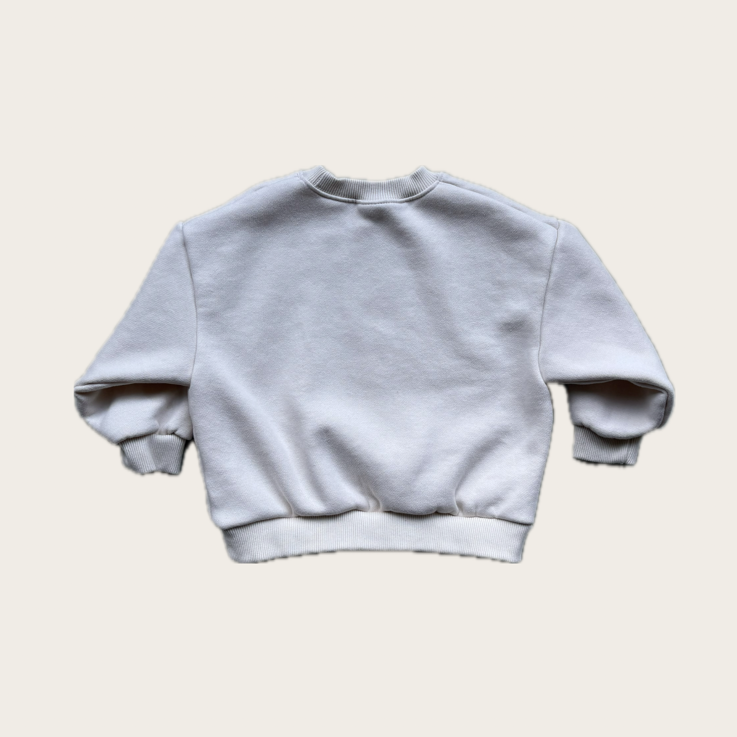 back of Korean kids sweatshirt in off white - Village Concept Store