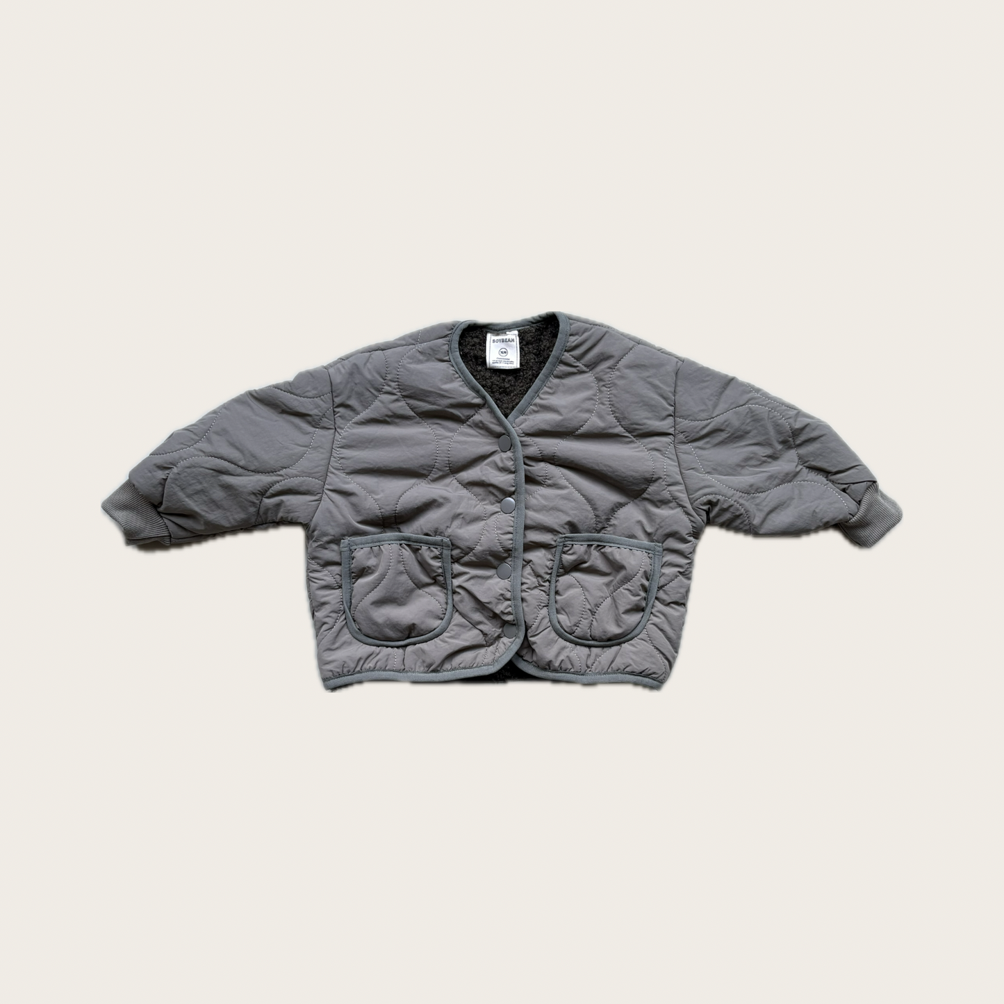 Kids and toddlers khaki quilted jacket - Village Concept Store