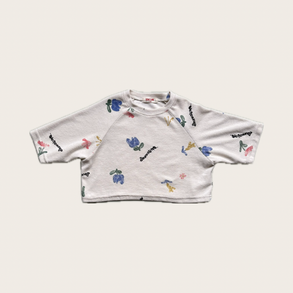Boxy Raglan Floral Kids T Shirt