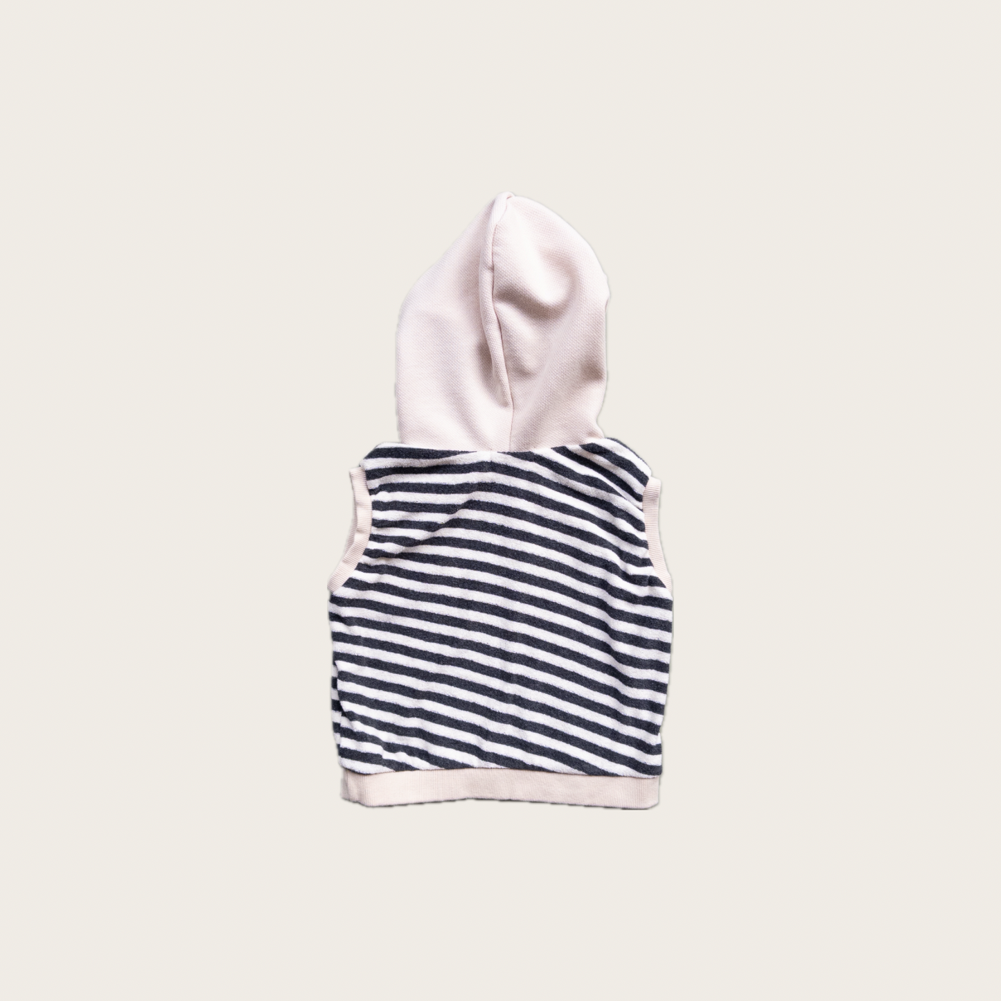 Terry Stripe Hooded Vest