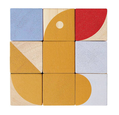 Geo Pattern Cubes Wooden Game