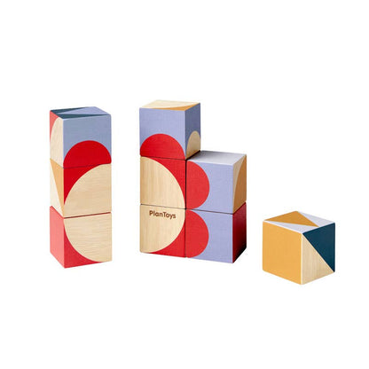 Geo Pattern Cubes Wooden Game