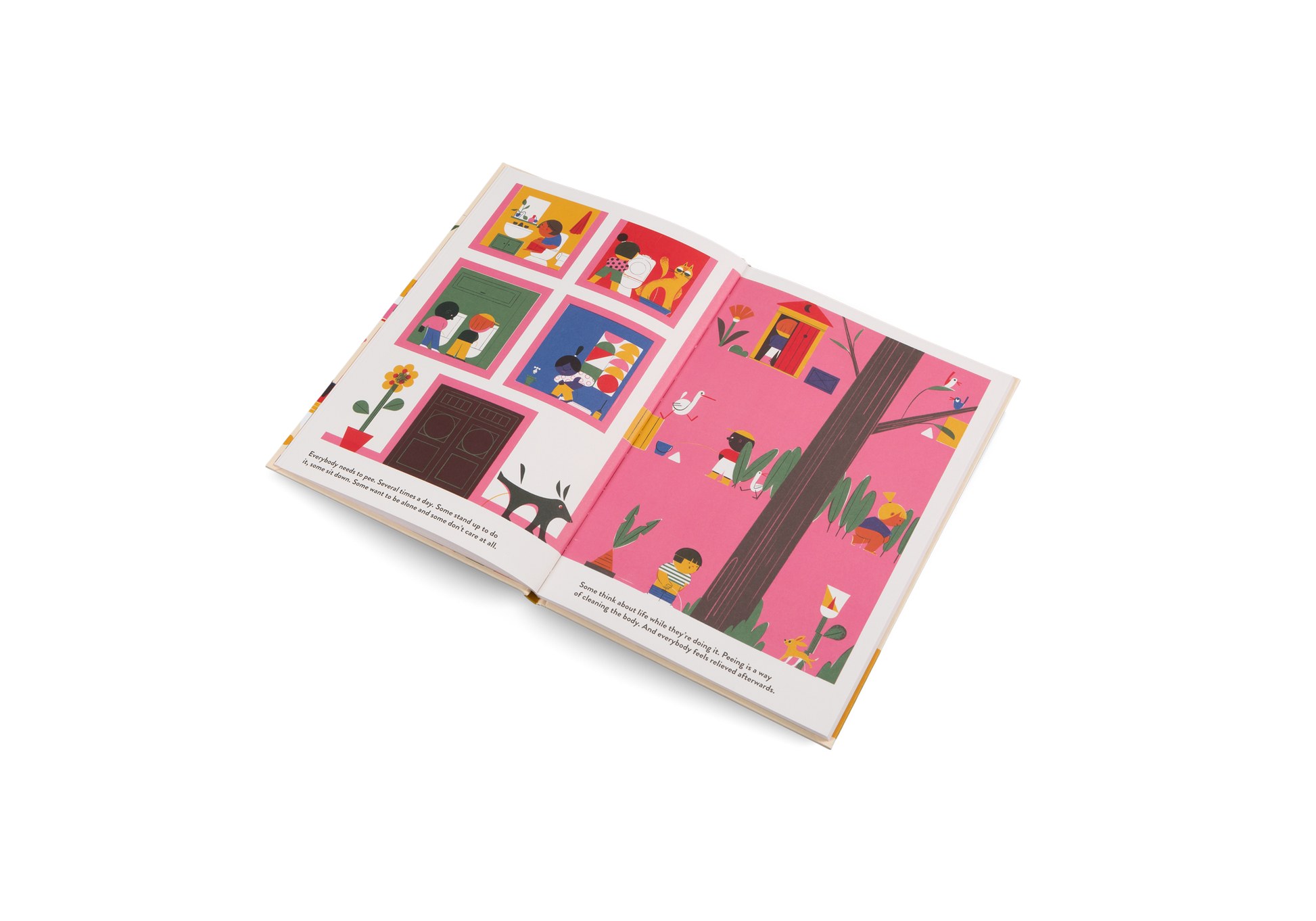 Close up of illustrated pages in You and Me and Everybody Else picture book